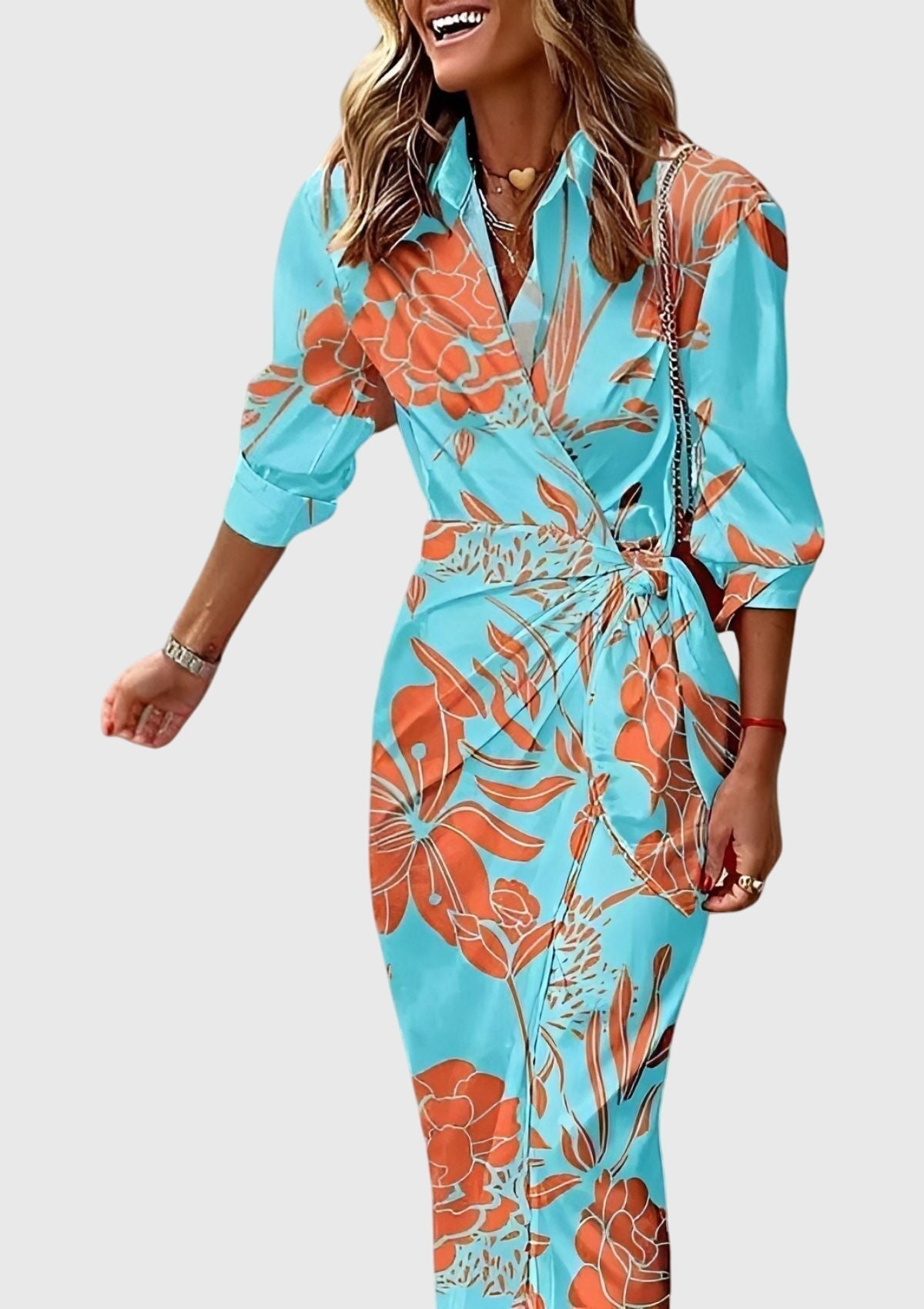 EVERLY | Elegante vestido con estampado