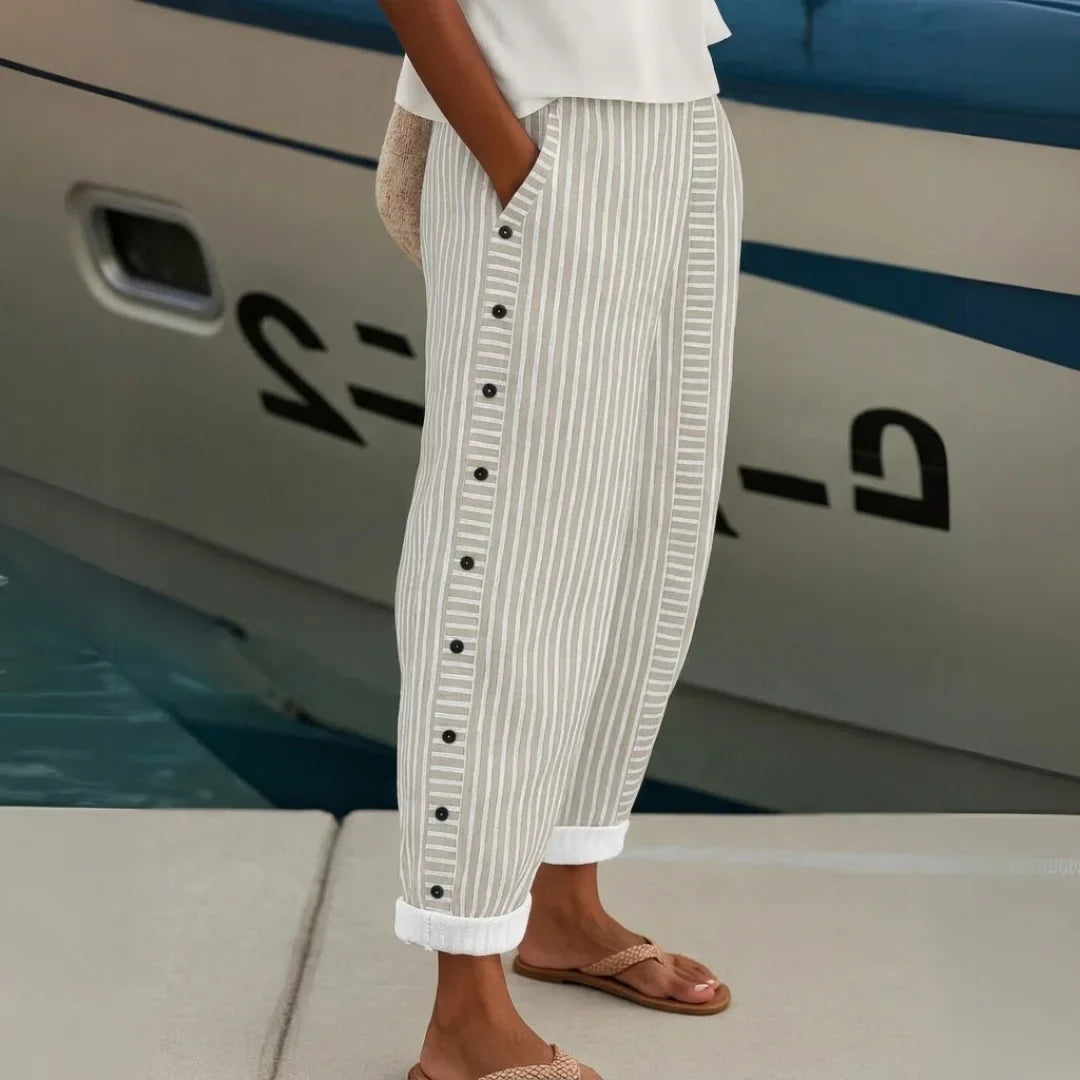 CAITLIN | Pantalón elegante a rayas