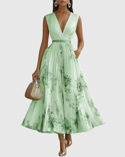 ROWELLA | Elegante vestido largo plisado