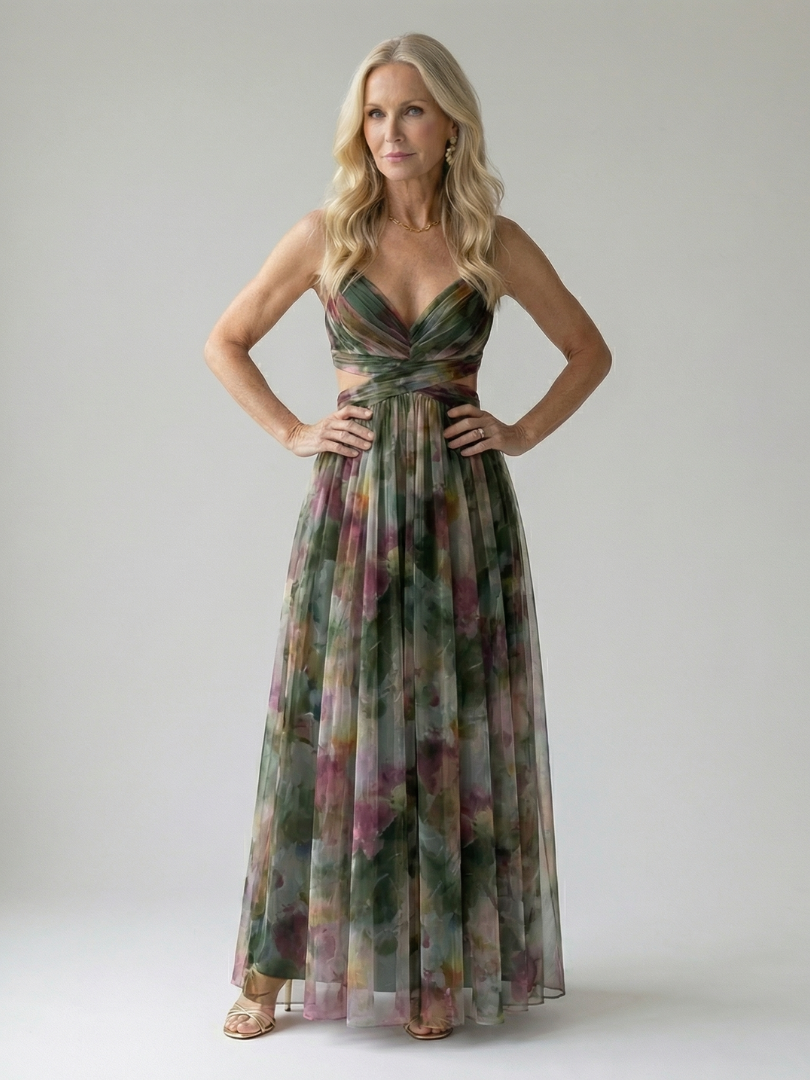 IRENA | Vestido largo cruzado