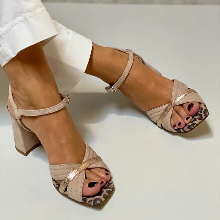 LORRIE | Sandalias de tacón con tiras cruzadas