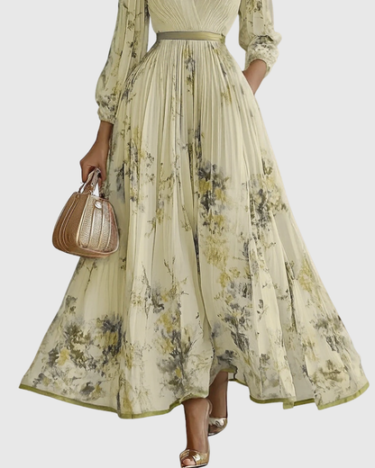 ROWELLA | Elegante vestido largo plisado