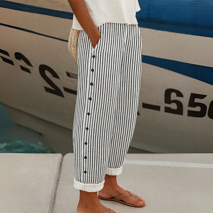 CAITLIN | Pantalón elegante a rayas