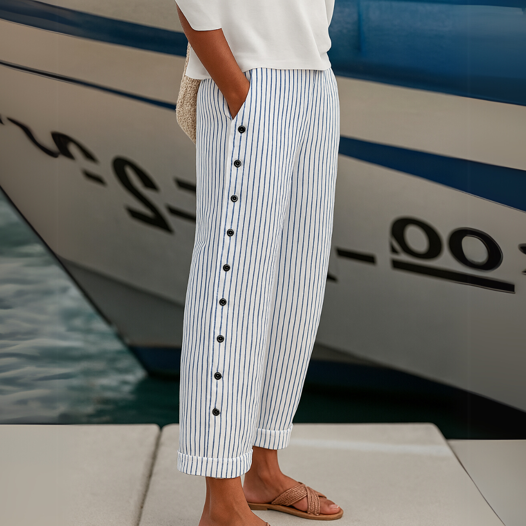 CAITLIN | Pantalón elegante a rayas