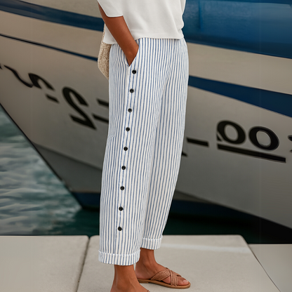 CAITLIN | Pantalón elegante a rayas