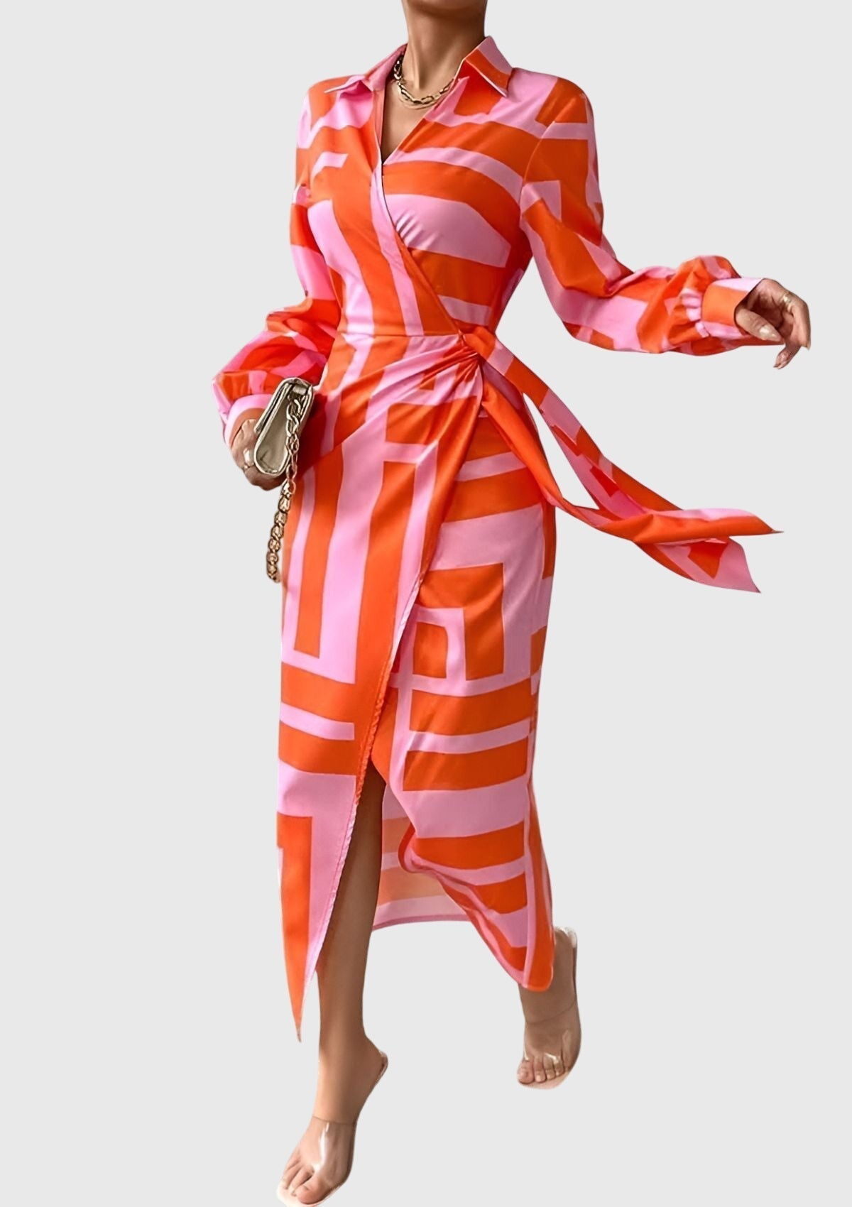 EVERLY | Elegante vestido con estampado