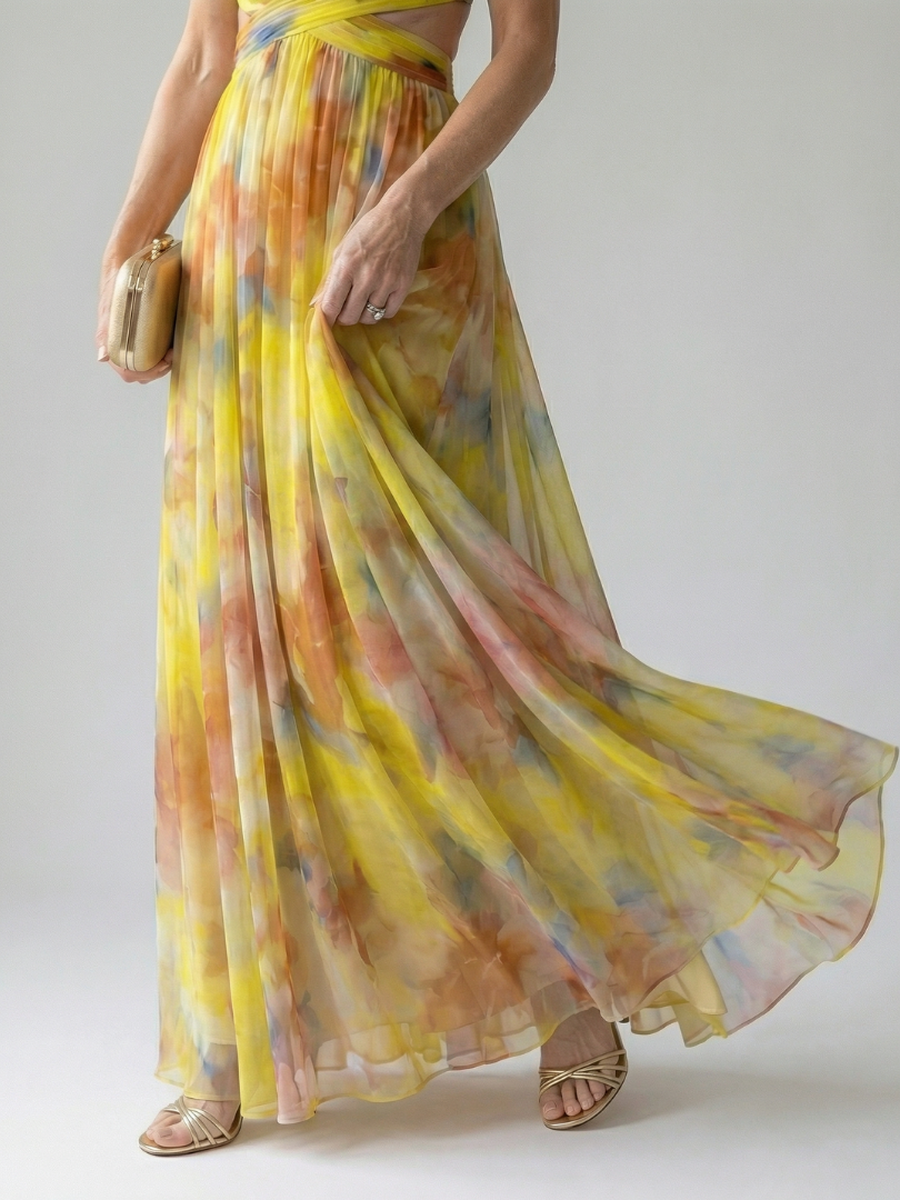 IRENA | Vestido largo cruzado