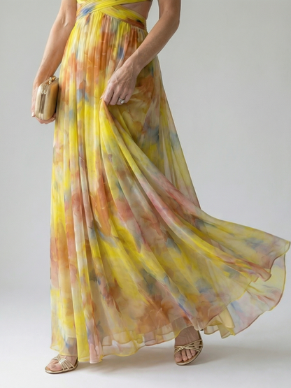 IRENA | Vestido largo cruzado