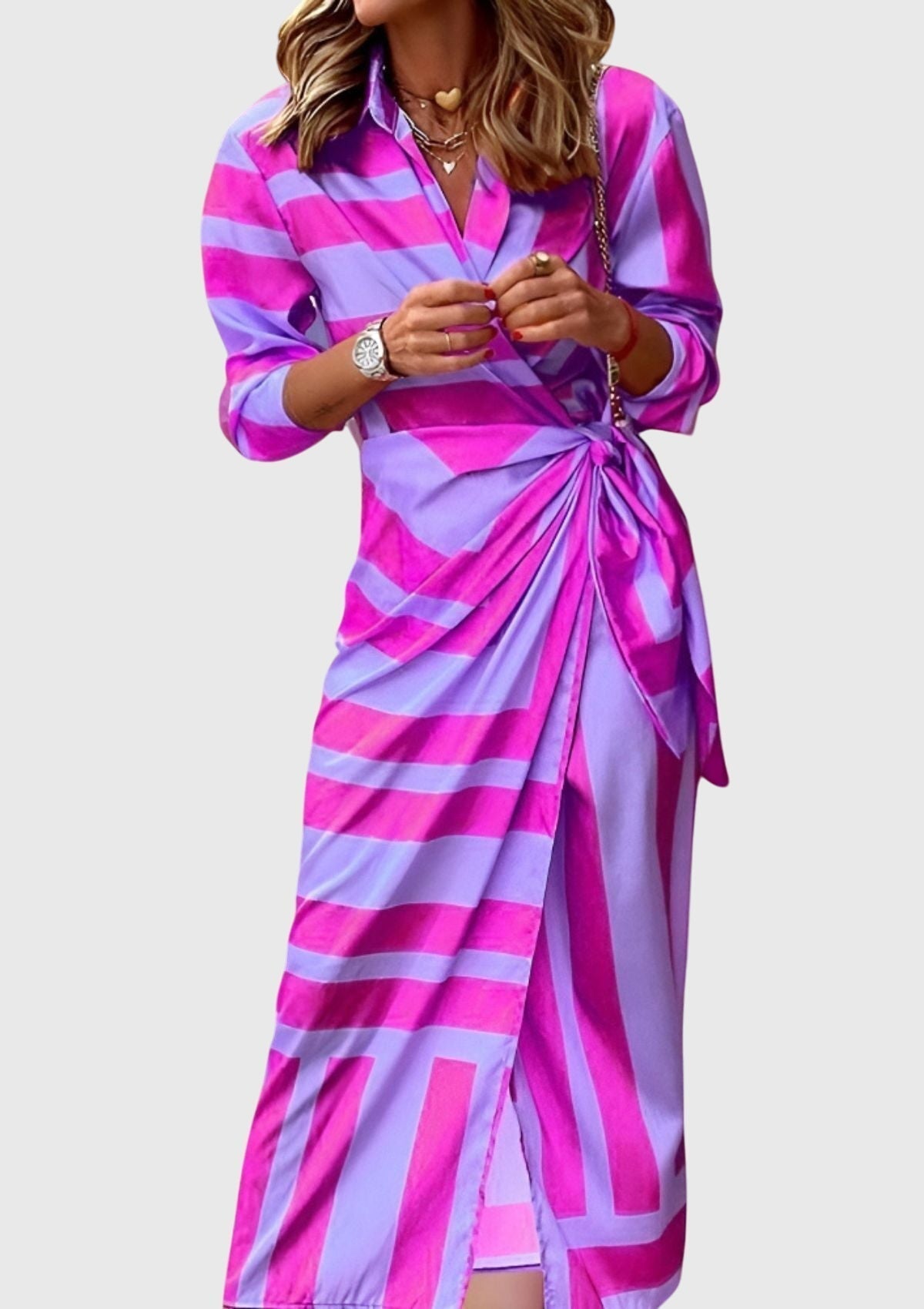 EVERLY | Elegante vestido con estampado