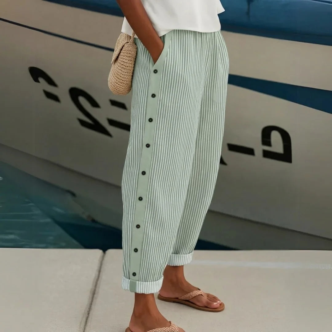 CAITLIN | Pantalón elegante a rayas