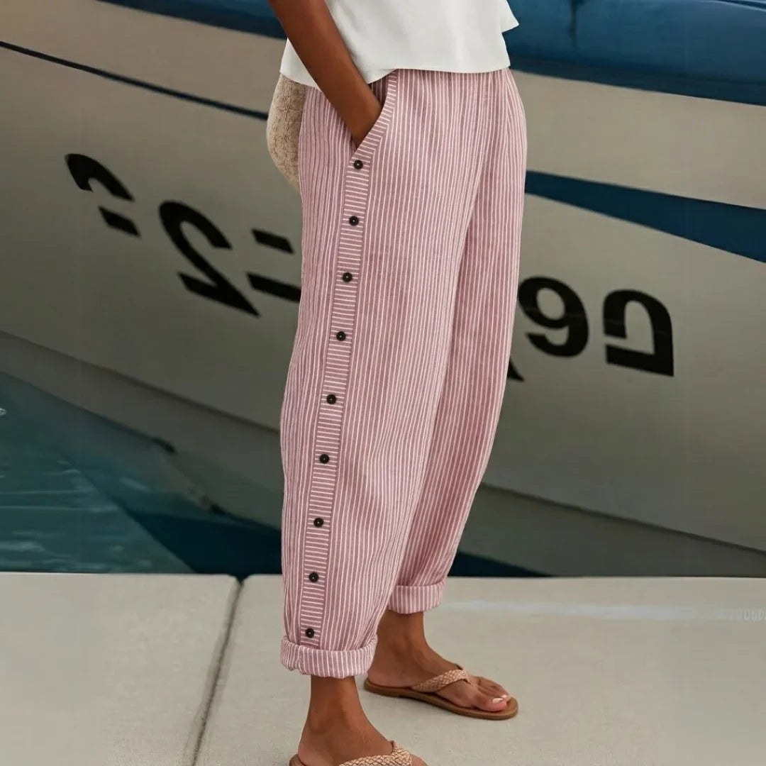 CAITLIN | Pantalón elegante a rayas