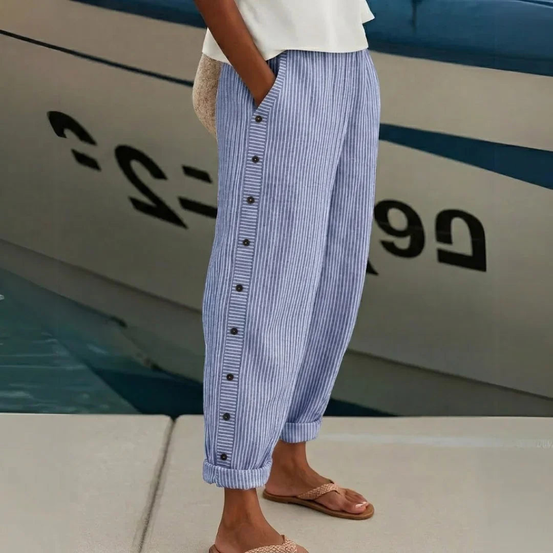 CAITLIN | Pantalón elegante a rayas