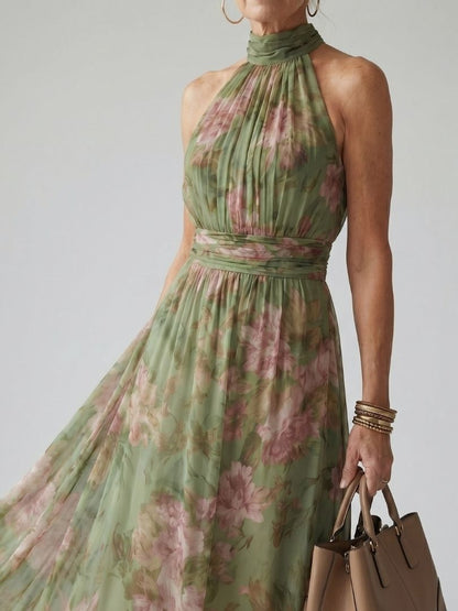 MIRELLE | Vestido midi con cuello halter