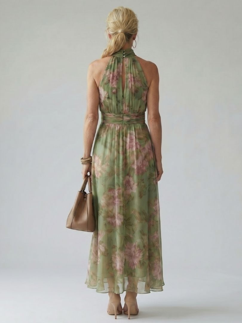 MIRELLE | Vestido con cuello halter