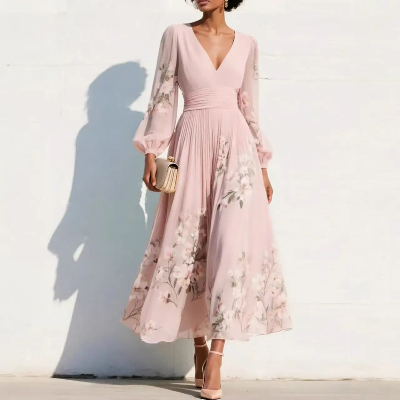 OLIVIA | Vestido midi con estampado floral