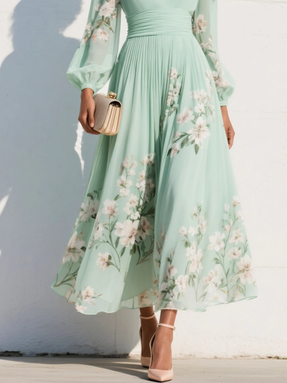 OLIVIA | Vestido midi con estampado floral