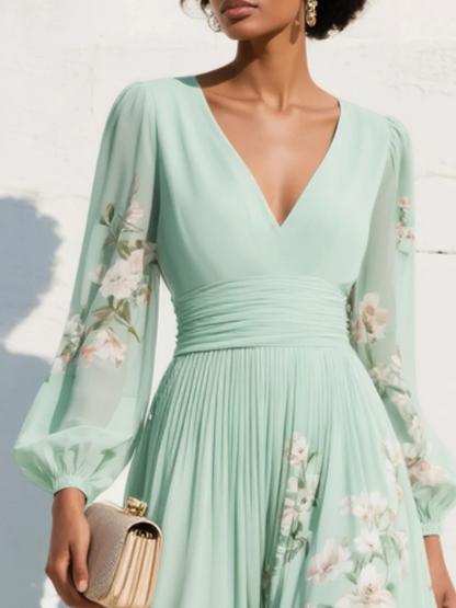 OLIVIA | Vestido midi con estampado floral