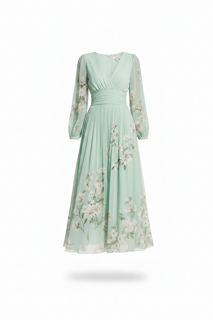 OLIVIA | Vestido midi con estampado floral