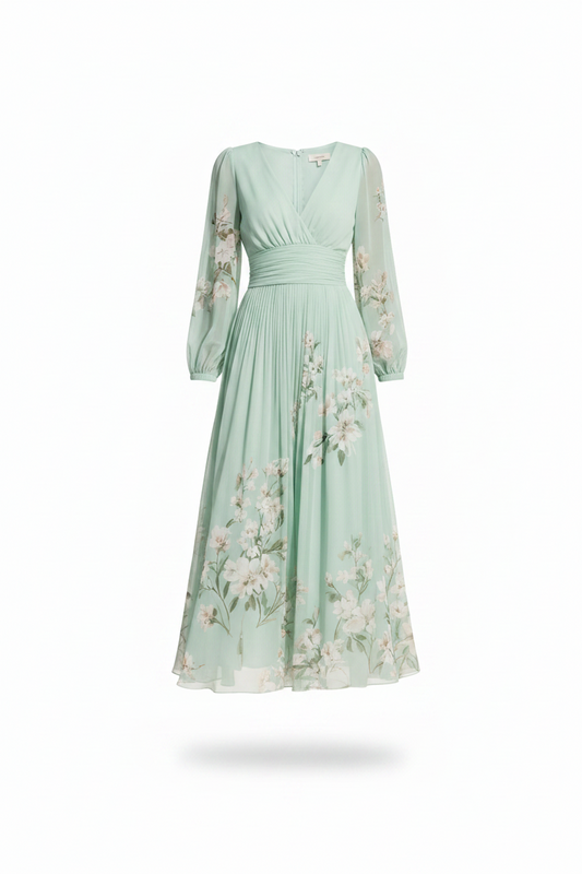 OLIVIA | Vestido midi con estampado floral