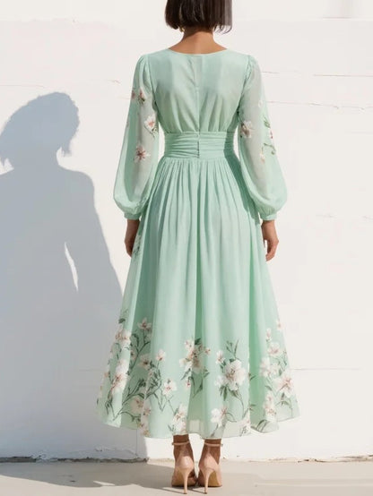 OLIVIA | Vestido midi con estampado floral