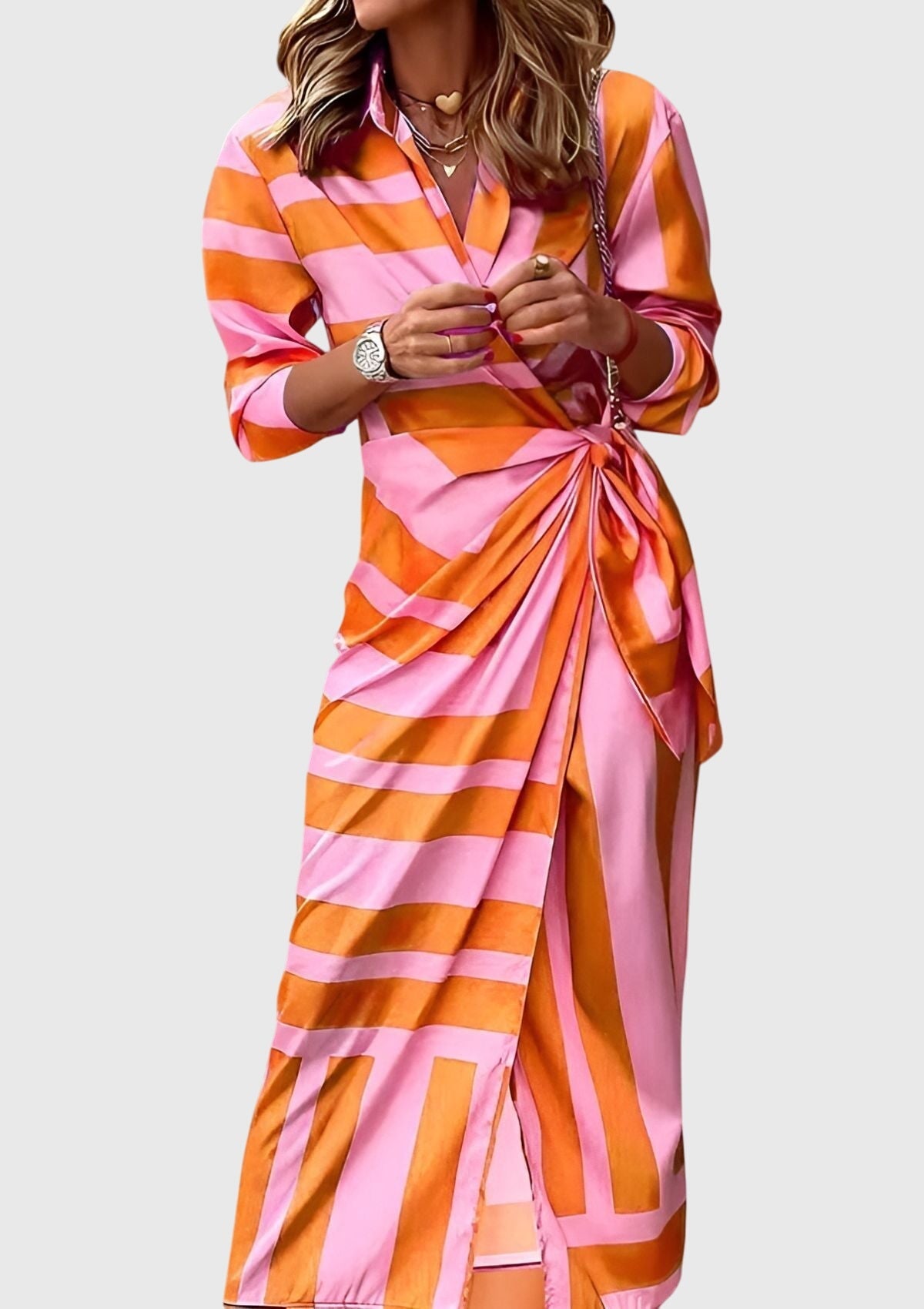 EVERLY | Elegante vestido con estampado