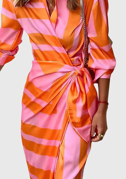 EVERLY | Elegante vestido con estampado