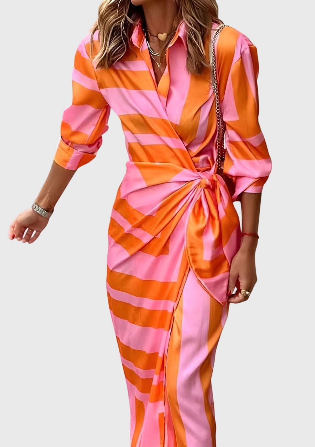 EVERLY | Elegante vestido con estampado