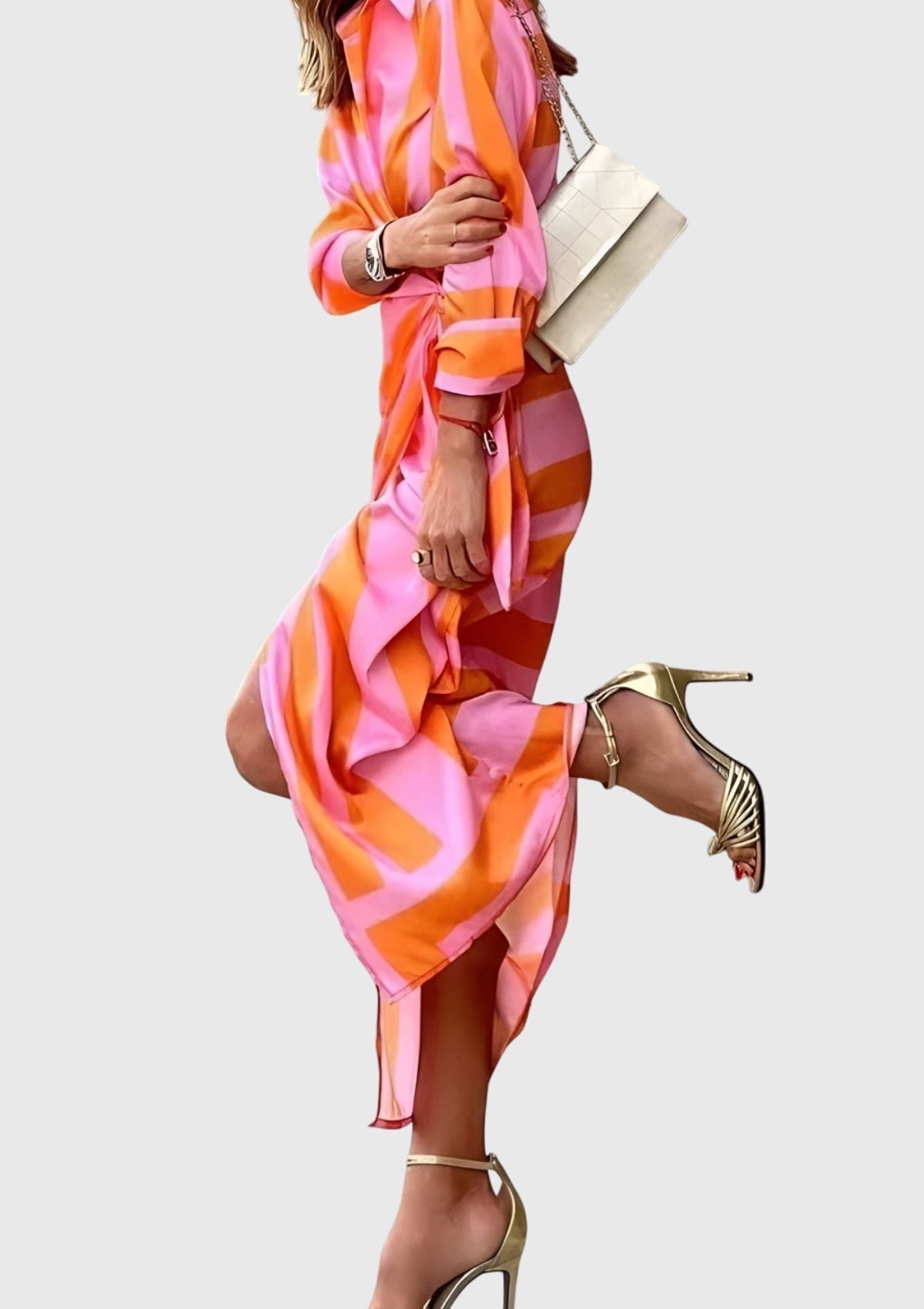 EVERLY | Elegante vestido con estampado